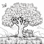 Springtime Tree Coloring Pages for Nature Lovers 1