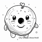 Sprinkle Donut Coloring Pages for Kids 4