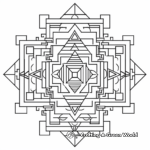 Sri Yantra Geometry Coloring Pages for Enlightenment 1