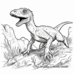Stalking Theropods: Utahraptor Coloring Pages 3