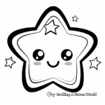 Star-Shape Cookie Coloring Pages for Young Artists 1