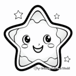Star-Shape Cookie Coloring Pages for Young Artists 2