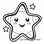 Star-Shape Cookie Coloring Pages for Young Artists 3