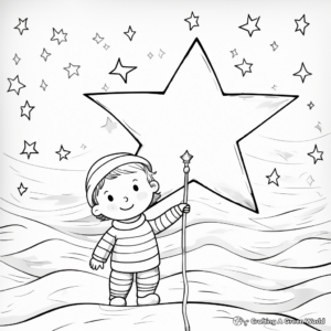Starry Christmas Light Coloring Pages 3