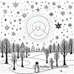 Stars and Constellations Winter Solstice Coloring Pages 1
