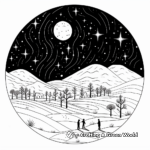 Stars and Constellations Winter Solstice Coloring Pages 2