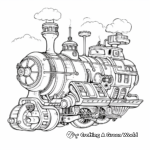 Steam Punk Design Vector Coloring Pages 2