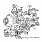 Steam Punk Design Vector Coloring Pages 3