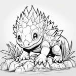 Stegosaurus Hatchling Coloring Pages: Newly Born Adventure 1