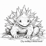Stegosaurus Hatchling Coloring Pages: Newly Born Adventure 2