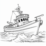 Stormy Seas Fishing Boat Coloring Pages 4