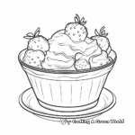 Strawberries and Cream Coloring Pages 1
