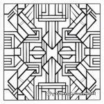 Stress-Relieving Geometric Pattern Coloring Pages 4