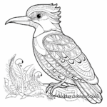 Stunning Abstract Kookaburra Coloring Pages for Artists 1