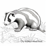 Stunning American Badger Coloring Pages 2