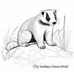 Stunning American Badger Coloring Pages 4