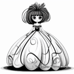 Stunning Ball Gown Dress Coloring Pages 3