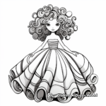 Stunning Ball Gown Dress Coloring Pages 4