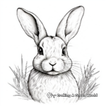Stunning Bunny Portrait Coloring Pages for Adults 1