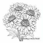 Stunning Chrysanthemum Fall Flowers Coloring Pages 1