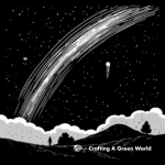 Stunning Comet in the Night Sky Coloring Pages 4
