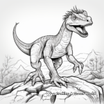 Stunning Detailed Dilophosaurus Coloring Pages 1