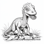 Stunning Detailed Dilophosaurus Coloring Pages 2