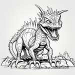 Stunning Detailed Dilophosaurus Coloring Pages 4