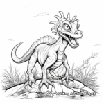Stunning Dilophosaurus Dinosaur Battle Coloring Pages 3