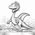 Stunning Dilophosaurus Dinosaur Battle Coloring Pages 4