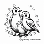 Stunning Dove 'I Love You' Coloring Pages 1