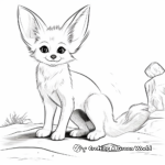 Stunning Fennec Fox Coloring Pages 3