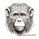 Stunning Full-bodied Chimpanzee Portraits Coloring Pages 1