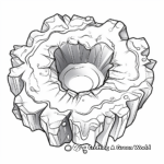 Stunning Geode Outline Coloring Pages 4