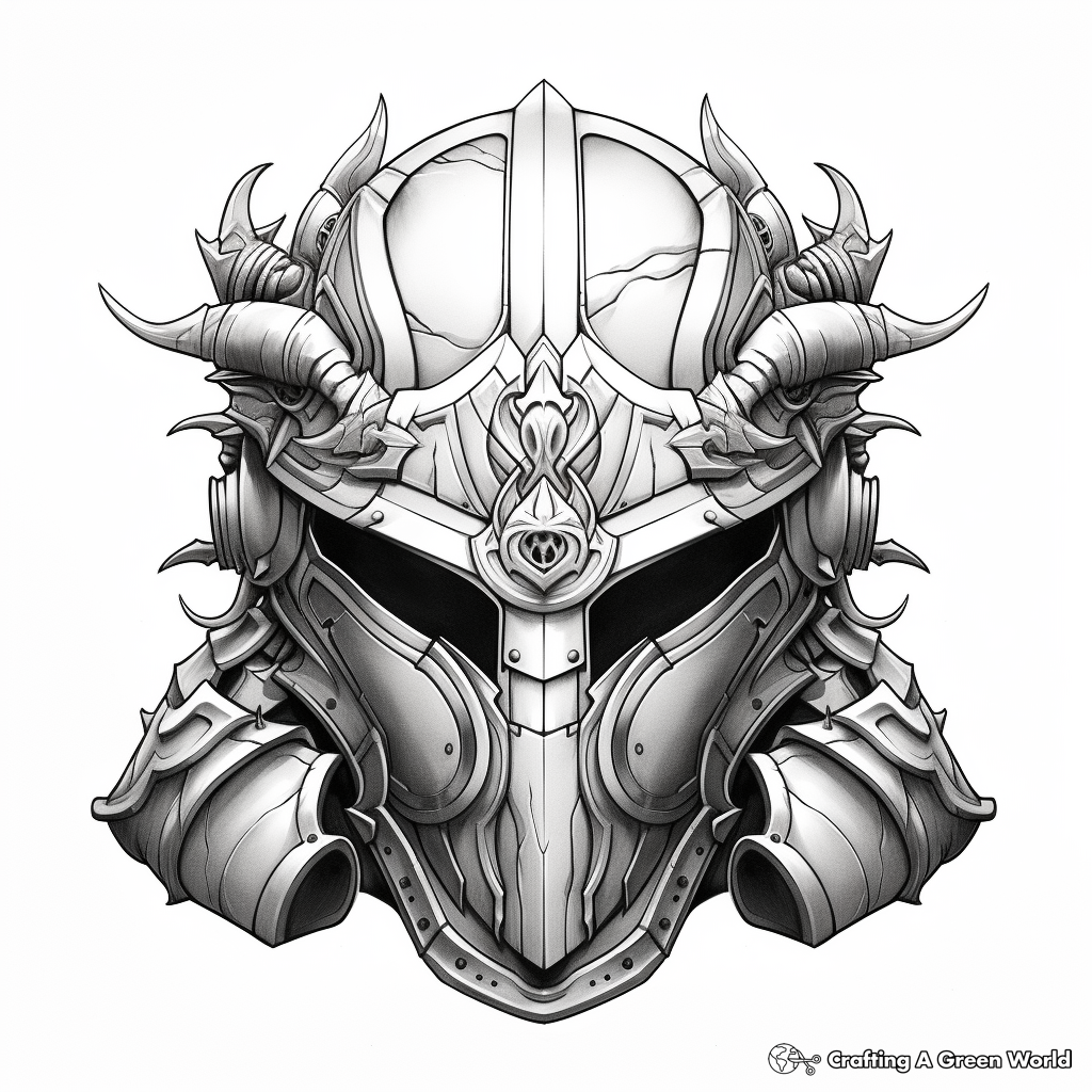 Stunning Helmet of Salvation Coloring Pages 1