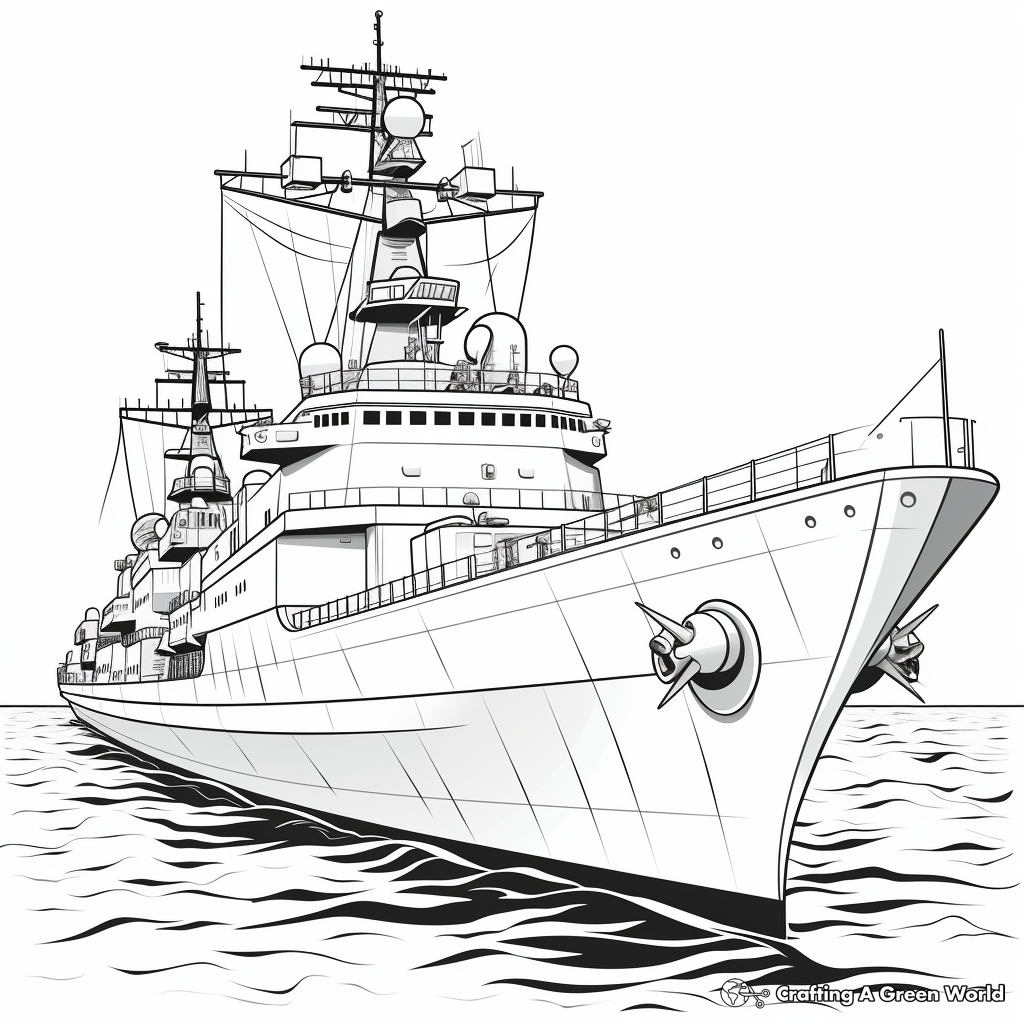 Stunning Missile Cruiser Coloring Pages 1