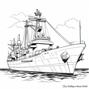 Stunning Missile Cruiser Coloring Pages 3