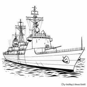 Stunning Missile Cruiser Coloring Pages 4