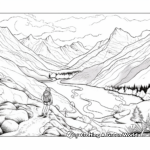 Stunning Mountain Scenes Coloring Pages 2