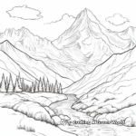 Stunning Mountain Scenes Coloring Pages 4