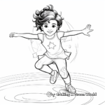 Stunning Olympic Gymnastics Performance Coloring Pages 1