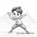Stunning Olympic Gymnastics Performance Coloring Pages 3