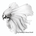 Stunning Ombre Betta Fish Coloring Pages 2