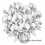 Stunning Orchid Bouquet Coloring Pages 3