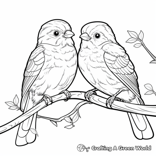 American Goldfinch Coloring Pages - Free &amp; Printable!