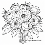 Stunning Peony Bouquet Coloring Pages 2