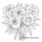 Stunning Peony Bouquet Coloring Pages 3