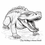Stunning Realistic Sarcosuchus Coloring Pages 1