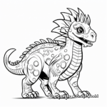 Stunning Roaring Pachycephalosaurus Coloring Pages 1