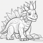Stunning Roaring Pachycephalosaurus Coloring Pages 3